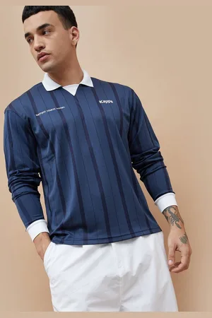 Kappa Men Striped Polo Collar T-shirt