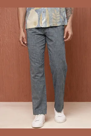 Fabindia Men Regular Fit Trousers