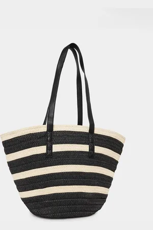 Styli Striped Structured Tote Bag