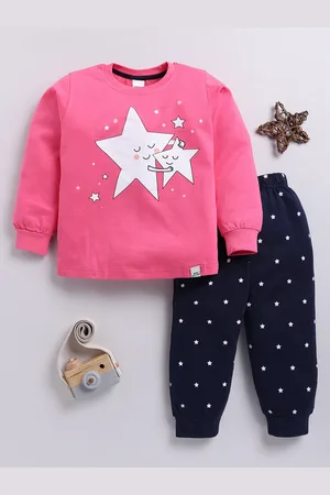 Moms Love Girls Printed Pure Cotton T-Shirt With Joggers
