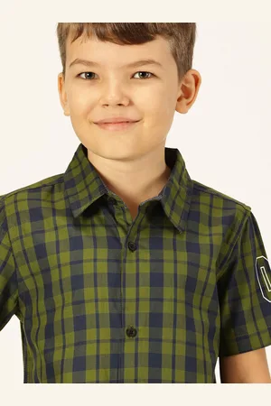 Killer Boys Premium Spread Collar Windowpane Checked Cotton Casual Shirt