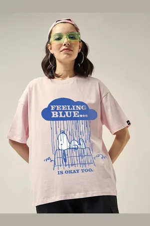 Bewakoof Women Graphic Printed Round Neck Cotton Oversized T-shirt