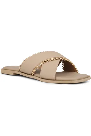 Inc 5 Women Embellished Square Open Toe Flats