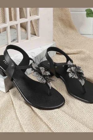 Metro Women Party Open Toe Flats