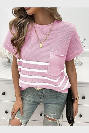 Stylecast Women Horizontal Striped Round Neck Top