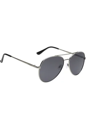 Polaroid Women Aviator Sunglasses with Polarised and UV Lens- POL 02 W LT GUN/SMOKE