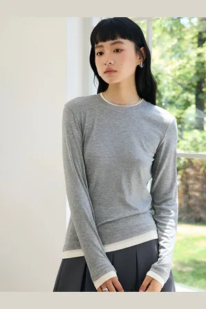 LULU & SKY Women Solid Round Neck T-shirt