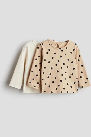 H&M Girls Pack Of 2 Long-Sleeved Cotton Tops
