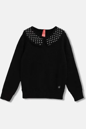 Blue Giraffe Girls Floral Pullover