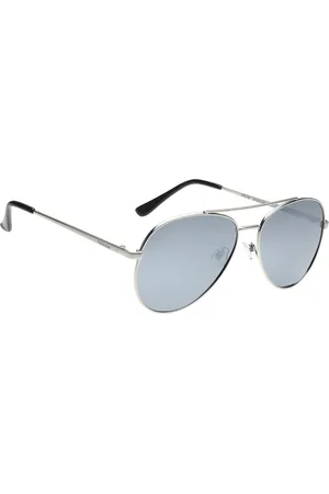 Polaroid Women Aviator Sunglasses with Polarised and UV Lens- POL 02 W SILVER/SILVER MIR