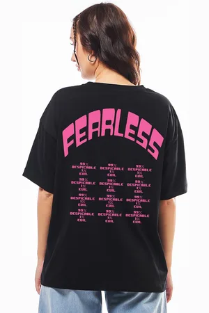 Bewakoof Women Graphic Printed Round Neck Cotton Oversized T-shirt