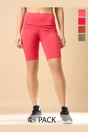 Color Capital Women Pack of 4 Ankle-Length Fly Dry Cycling Shorts