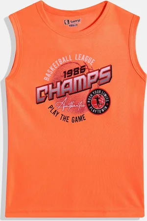 Eteenz Boys Sports Printed Sleeveless T-shirt