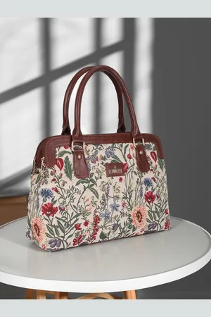 THE CLOWNFISH Aveline Floral Printed Structured Shoulder Bag