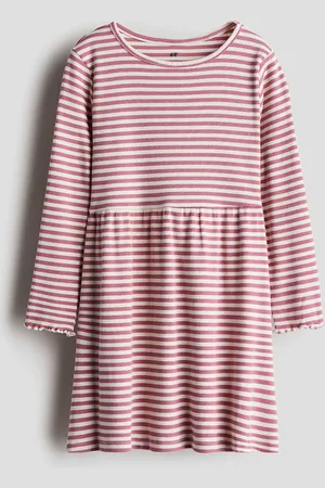 H&M Girls Striped Ribbed Dress