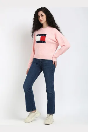 Tommy Hilfiger Women Typography Printed Round Neck Cardigan