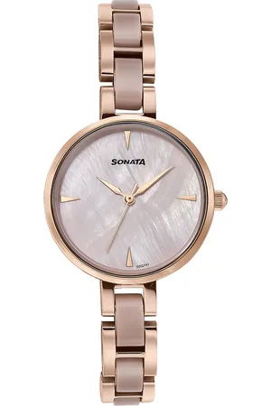Sonata Women Printed Dial & Stainless Steel Bracelet Style Straps Analogue Watch 87064KD02