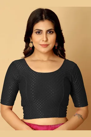 Jaanvi Fashion Woven Design Cotton Saree Blouse