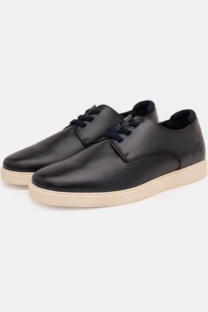 Thomas Crick Men Round Toe Comfort Insole Leather Sneakers