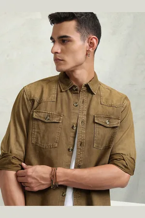 Highlander Men Oversized Utility Pockets Shirt