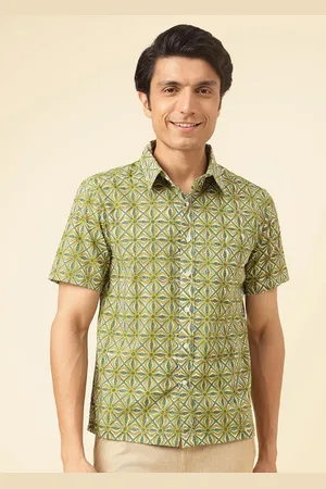 Fabindia Men Straight Floral Printed Spread Collar Casual Shirt