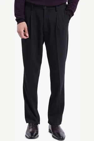 RARE RABBIT Men Loose Fit Formal Trousers