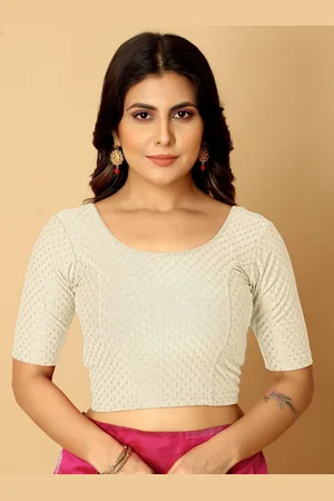 Jaanvi Fashion Woven Design Saree Blouse