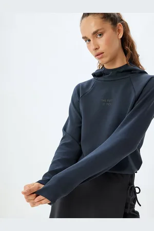 Koton Women Solid Pullover Hooded Long Sleeves Casual Sweatshirt