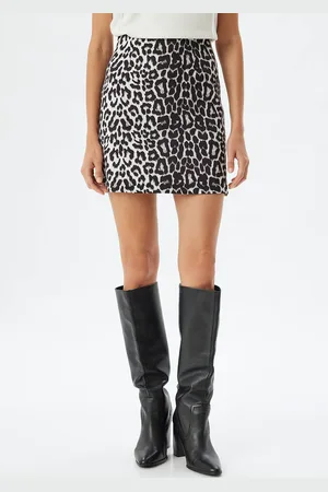 Koton Women Printed Straight Mini Skirt