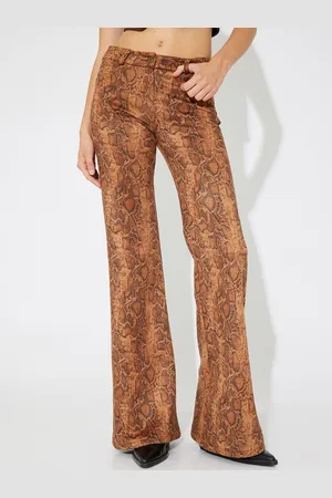 Koton Women Flared Low-Rise Trousers