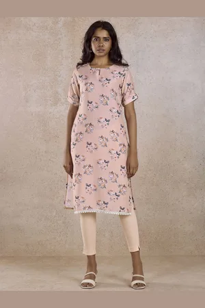IMARA Floral Printed Straight Kurta