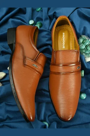 Provogue Men Round-Toe Slip-On Formal Shoes