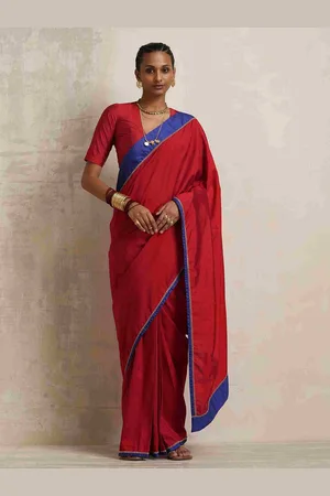 trueBrowns Colourblocked Ready To Wear Saree