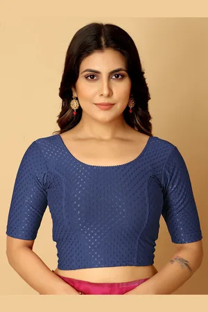 Jaanvi Fashion Woven Design Saree Blouse