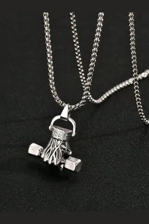 Krelin Men Silver-Plated Contemporary Pendants with Chains