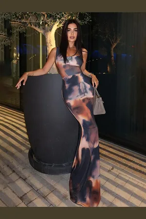 LULU & SKY Women Tie-dye Printed Maxi Dress