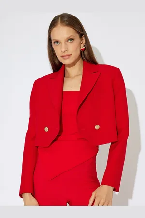 Koton Women Lapel Collar Solid Casual Tailored Jacket