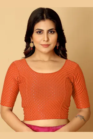 Jaanvi Fashion Woven Design Saree Blouse