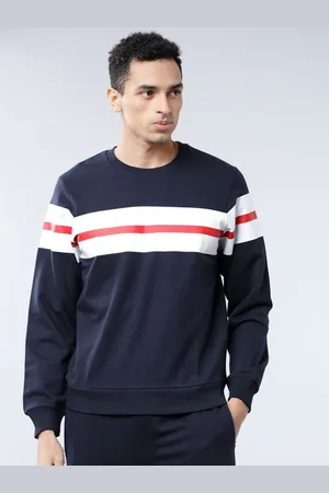 Highlander Men Colourblocked Round Neck Cotton Pullover Sweatshirt