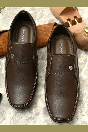 Provogue Men Leather Formal Slip-Ons