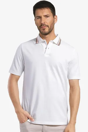 RARE RABBIT Men Solid Polo Collar Cotton T-shirt