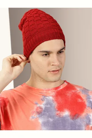 Rodzen Men Woollen Self Design Beanie