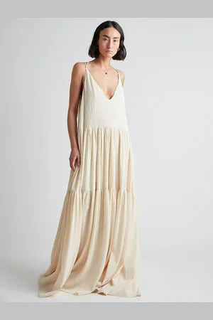 LULU & SKY Women Tiered Low-cut Back Long Tent Dress