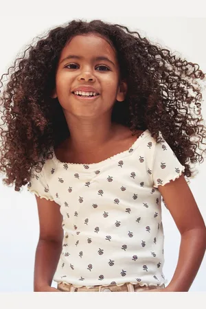 H&M Girls Overlock-Detail Top
