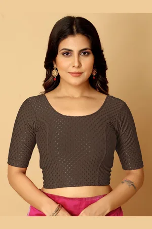 Jaanvi Fashion Cotton Woven Design Saree Blouse
