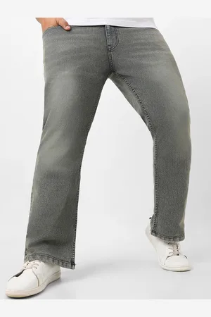 URBANO Men Bootcut Low Distress Heavy Fade Stretchable Jeans