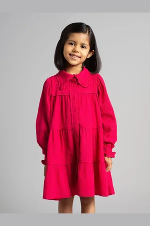 Ed-a-Mamma Girls Self Design Shirt Dress