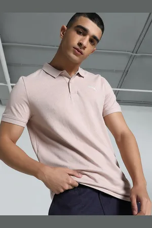 PUMA Men Solid Slim Fit Cotton Polo T-shirt