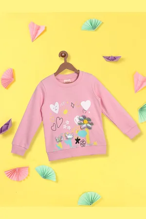 Nauti Nati Girls Printed Antimicrobial Sweatshirt