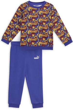 PUMA Infants Printed Pure Cottton Top With Joggers Clothing Set
